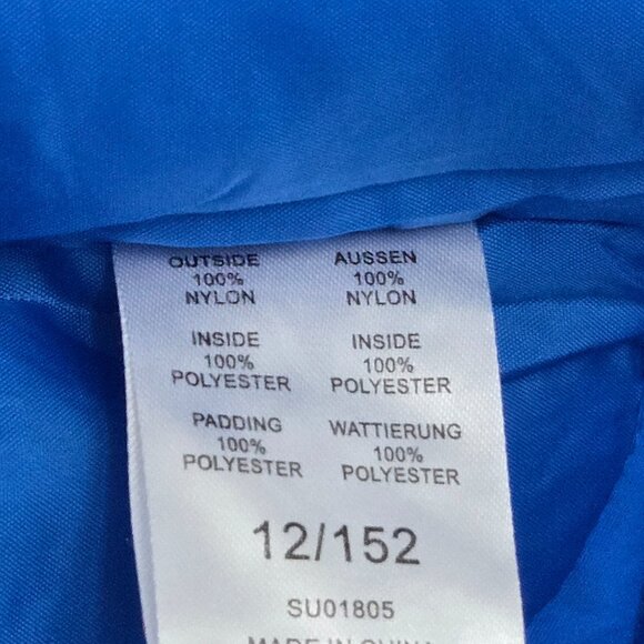 NWT  Boy's Blue Navy Rain Snow Ski Jacket Coat Reflective Hood - Size 12 - Picture 4 of 5